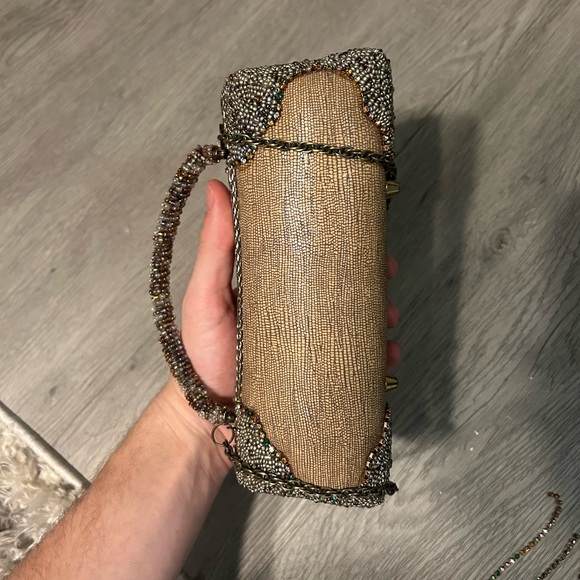 Rare Mary Frances Designer Embellished Beaded Handbag Tulip Flower Purse - Picture 6 of 15